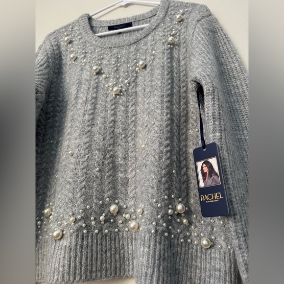 Rachel Roy Silver Gray Warm Pearl Sweater Size L NWT - Picture 3 of 9